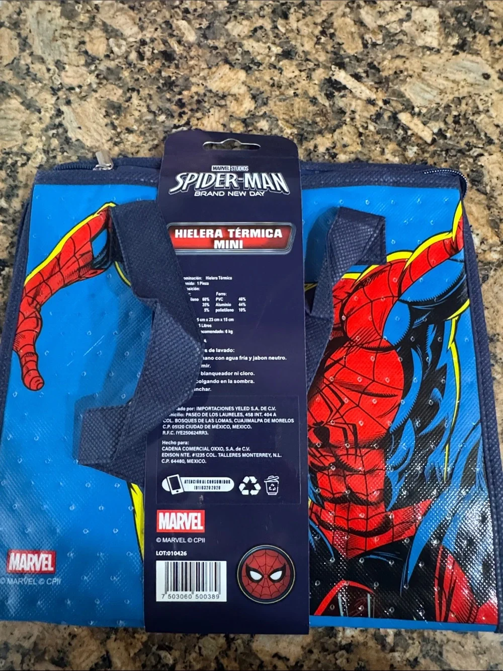 Viral OXXO Spider-Man Blue Mini Thermal Cooler Bag -